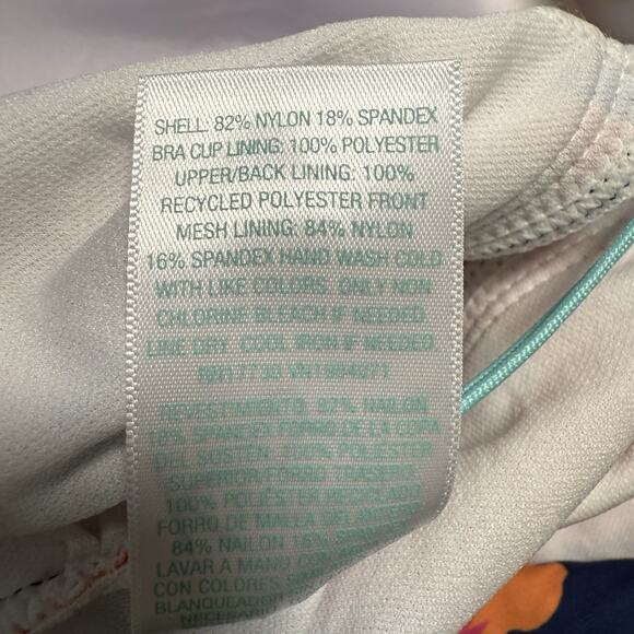 Kona Sol Swimsuit One-Piece Women’s Size 22 Floral Print Ruched Adjustable Strap - Picture 11 of 12